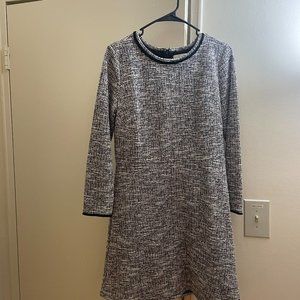 Loft - Black and white long sleeve size 8 dress